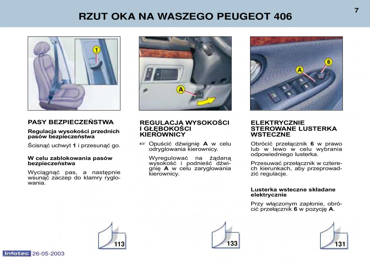 Peugeot 406 instrukcja obslugi / page 64