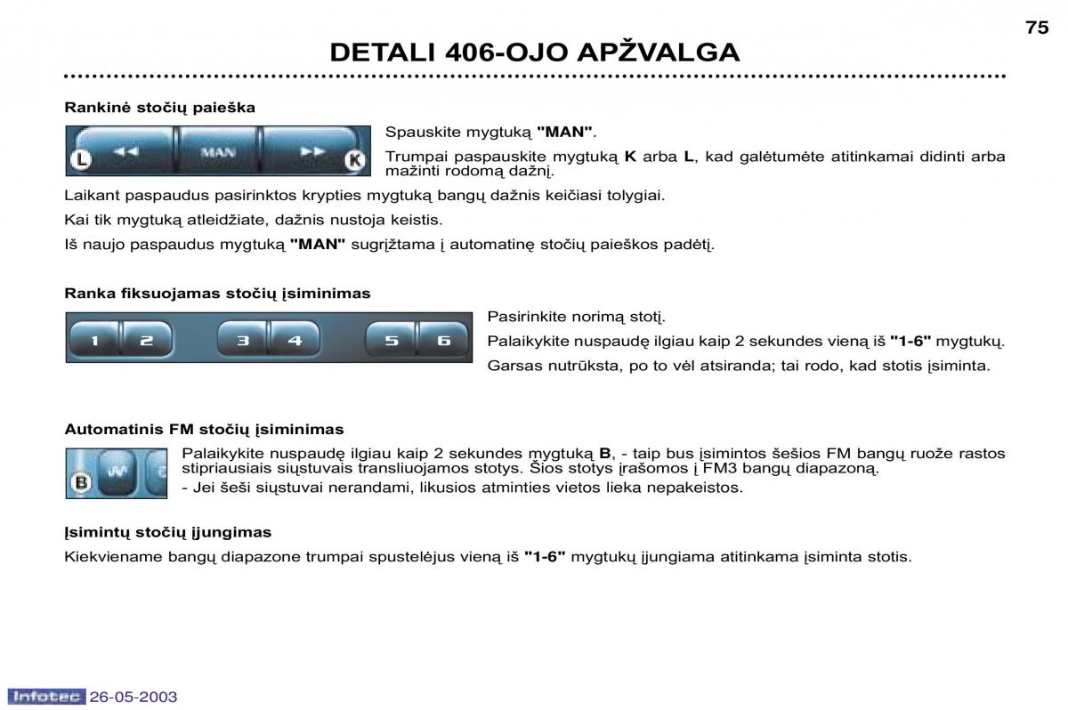 Peugeot 406 instrukcja obslugi / page 70