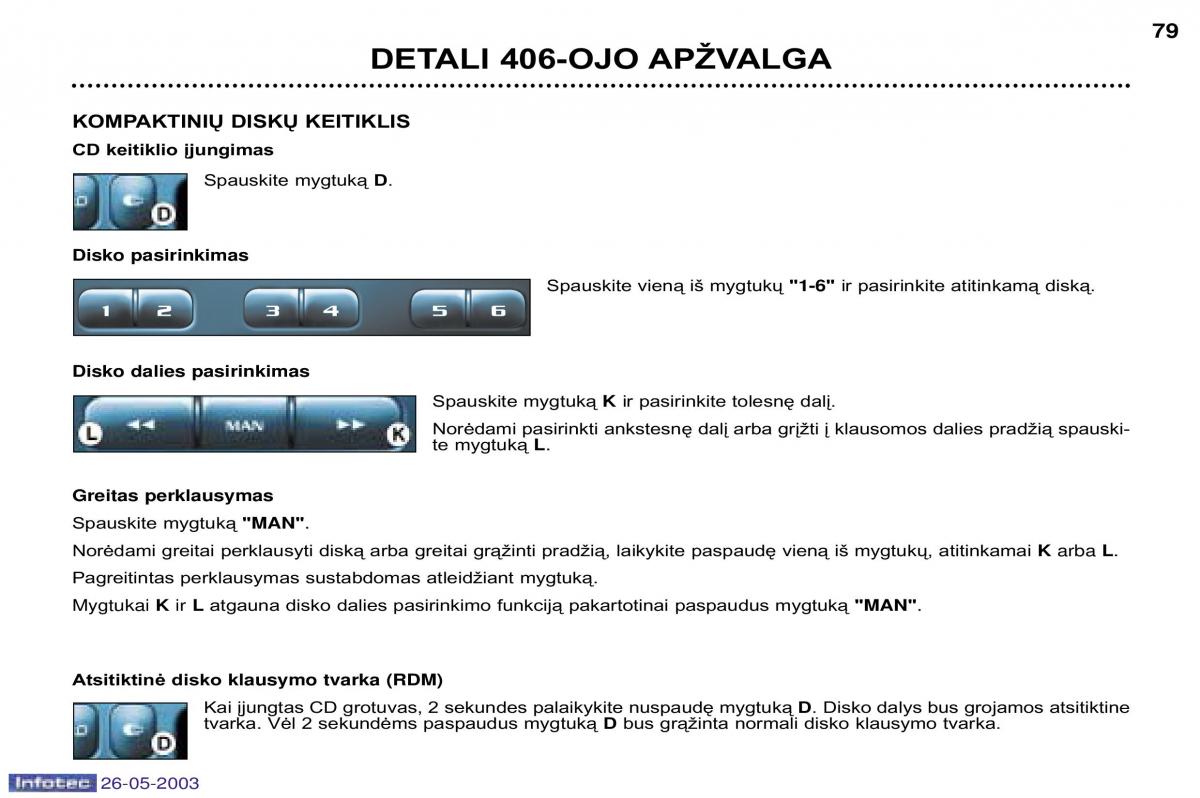 Peugeot 406 instrukcja obslugi / page 74