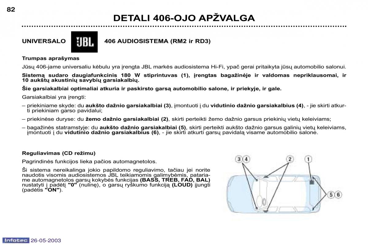 Peugeot 406 instrukcja obslugi / page 78