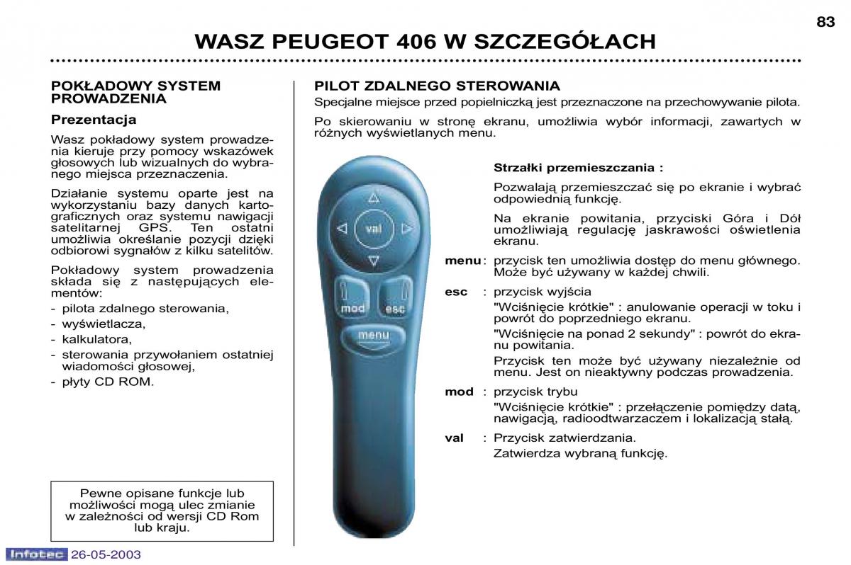 Peugeot 406 instrukcja obslugi / page 79