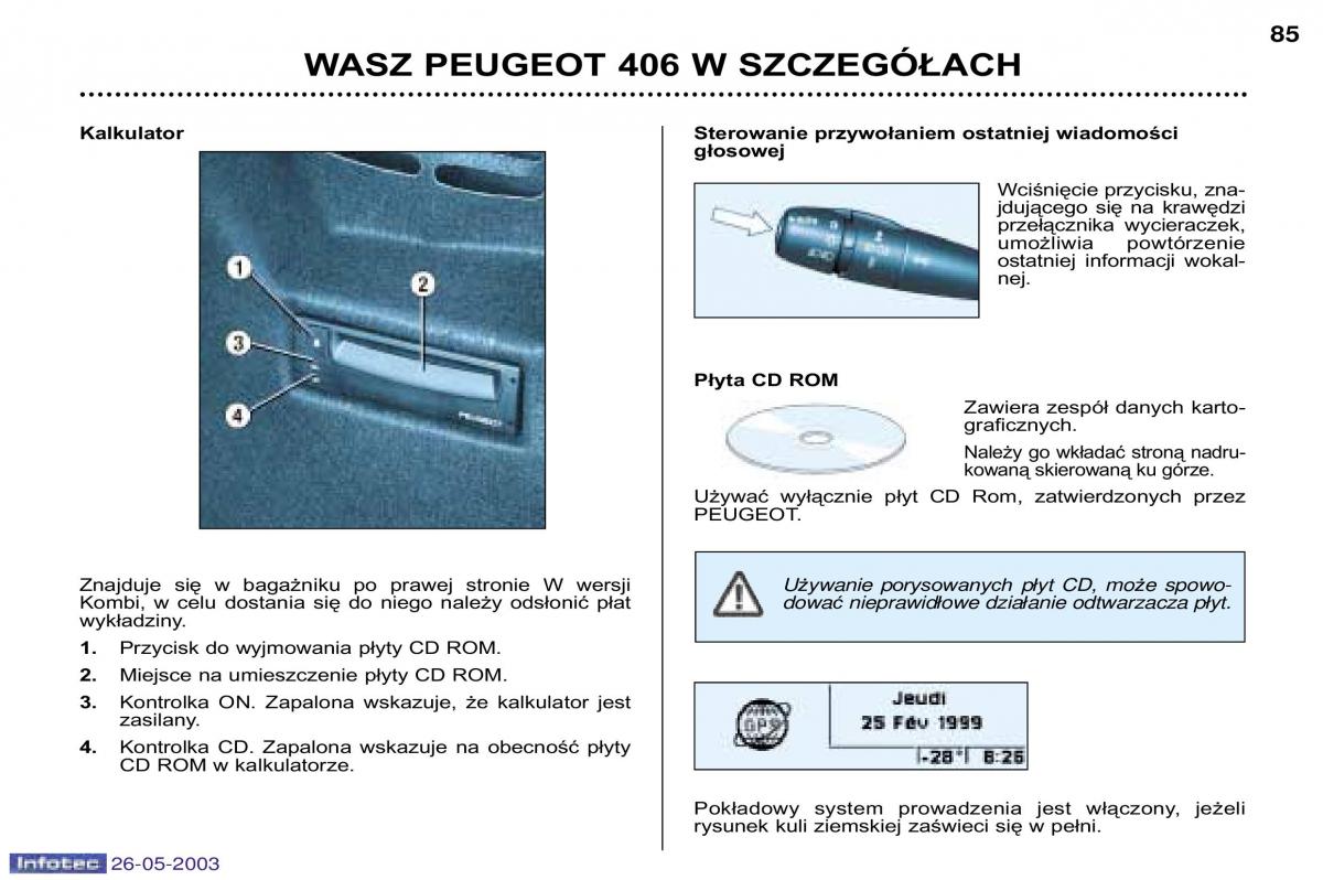 Peugeot 406 instrukcja obslugi / page 81