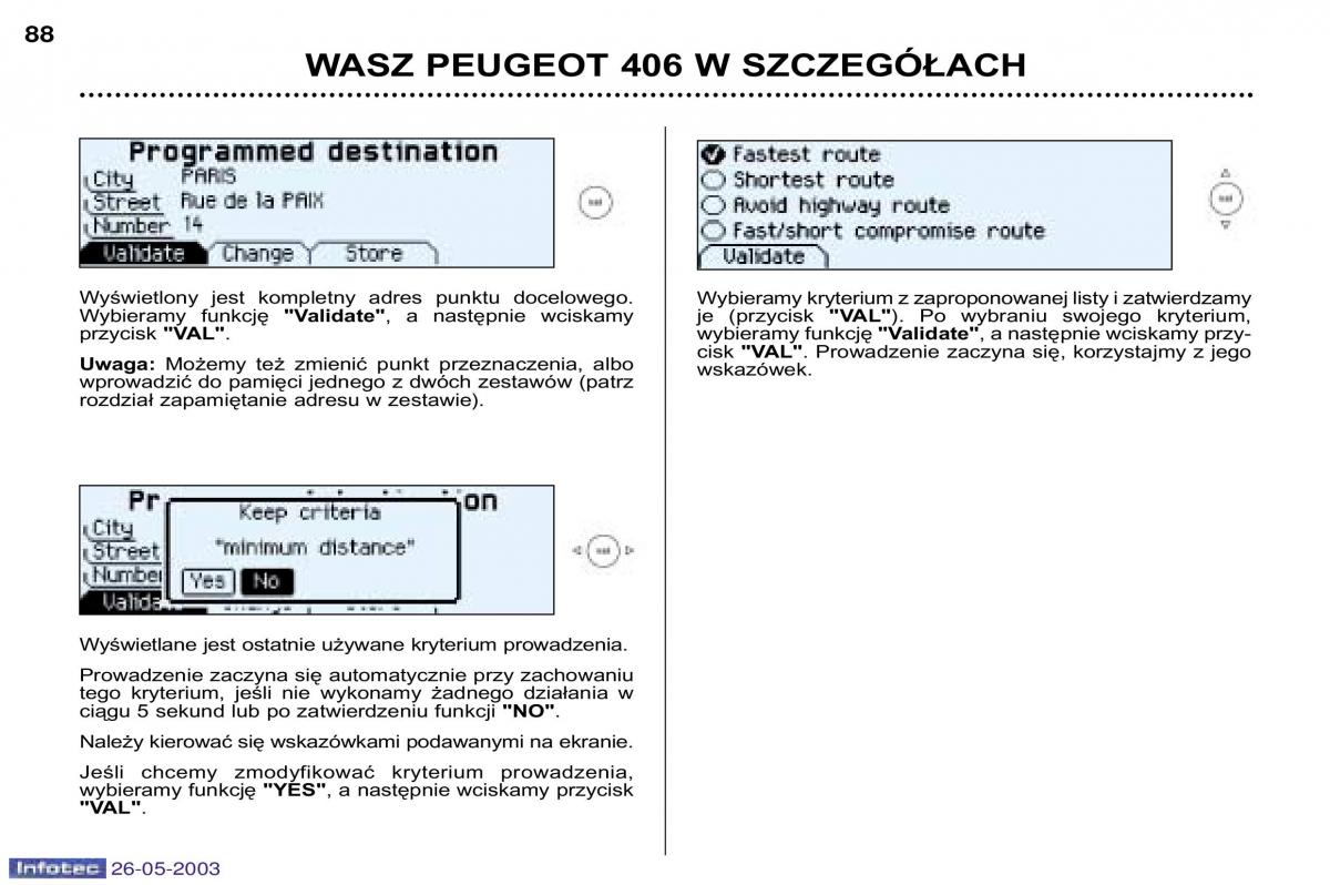 Peugeot 406 instrukcja obslugi / page 84