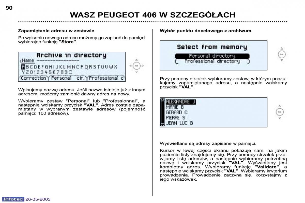 Peugeot 406 instrukcja obslugi / page 86