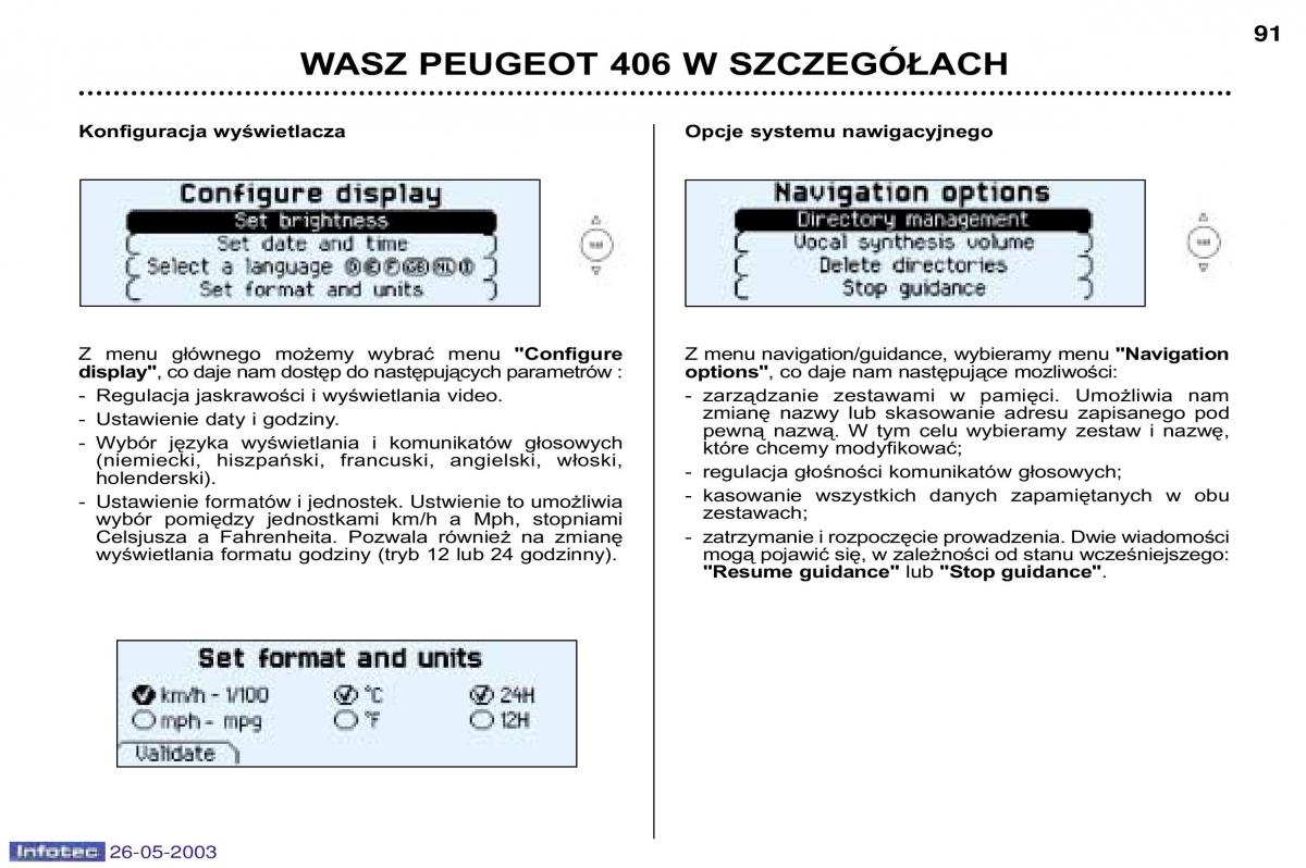 Peugeot 406 instrukcja obslugi / page 87