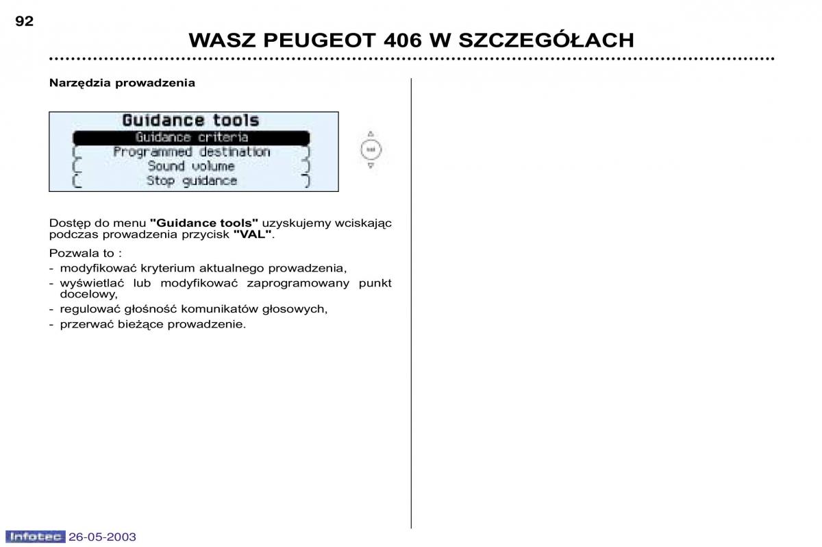 Peugeot 406 instrukcja obslugi / page 88