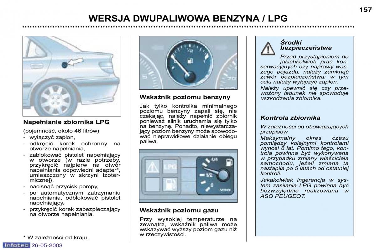 Peugeot 406 instrukcja obslugi / page 99