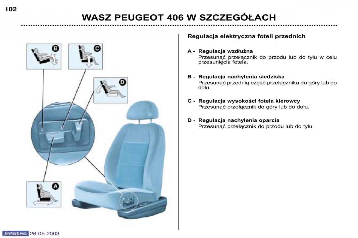 Peugeot 406 instrukcja obslugi / page 101