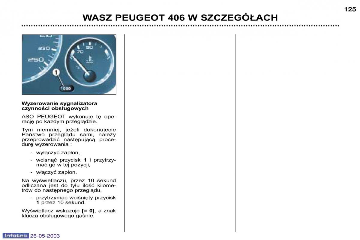 Peugeot 406 instrukcja obslugi / page 123