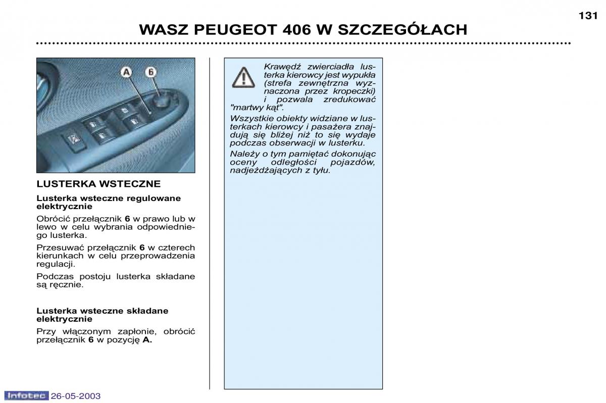 Peugeot 406 instrukcja obslugi / page 129