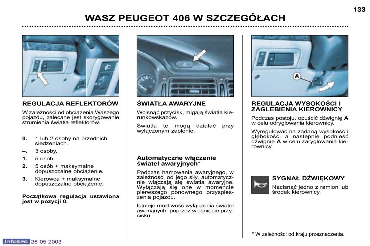 Peugeot 406 instrukcja obslugi / page 131