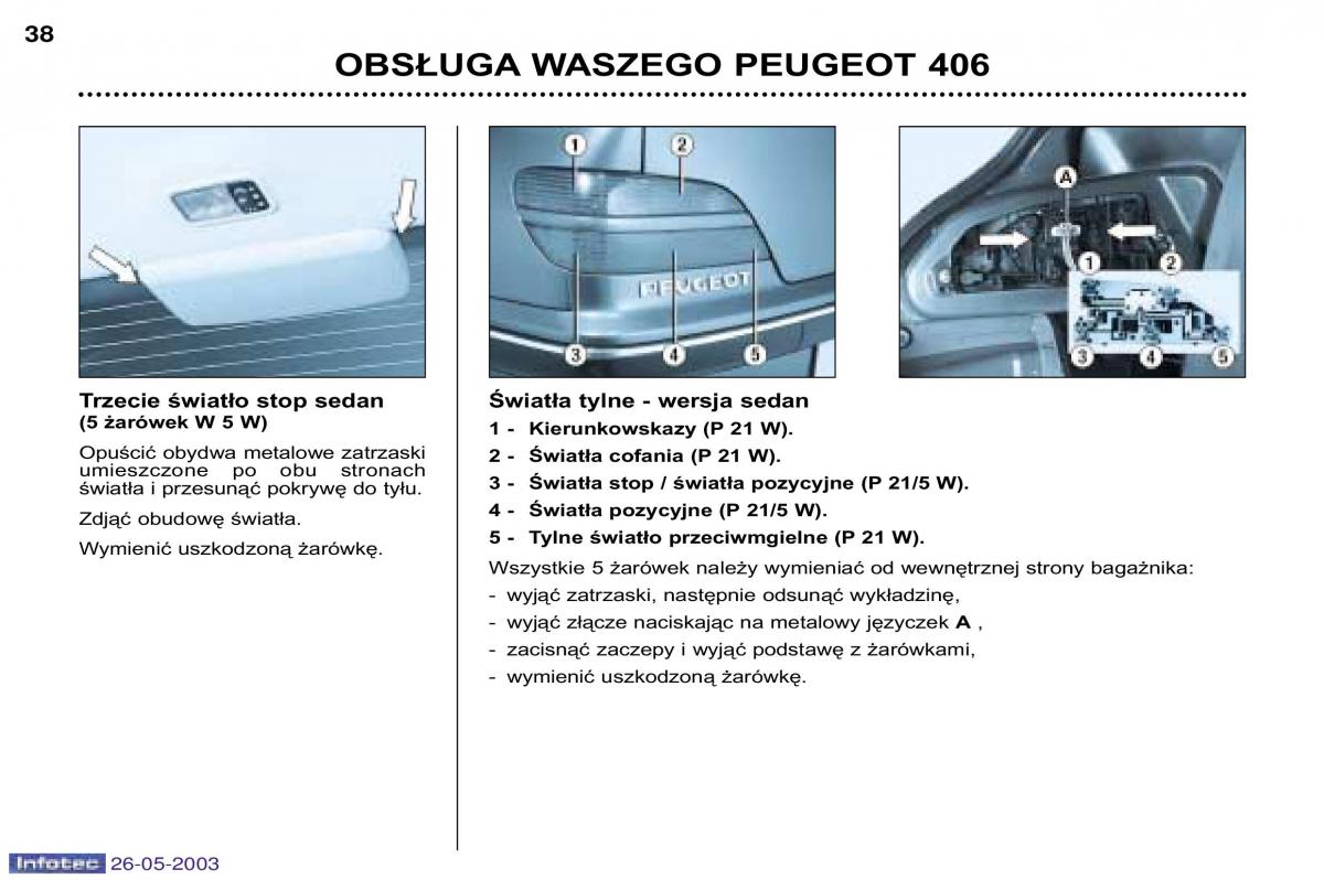 Peugeot 406 instrukcja obslugi / page 29
