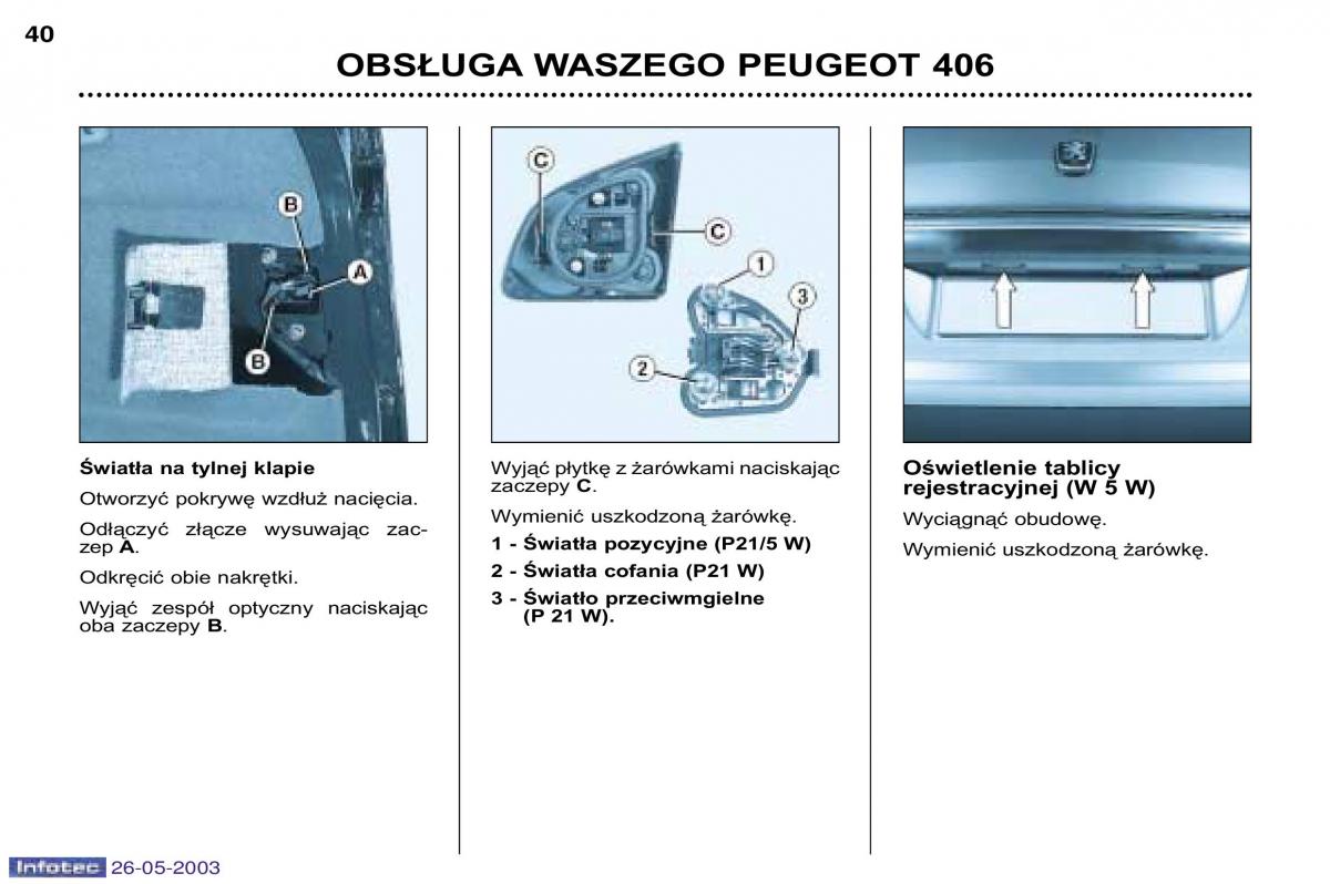 Peugeot 406 instrukcja obslugi / page 30
