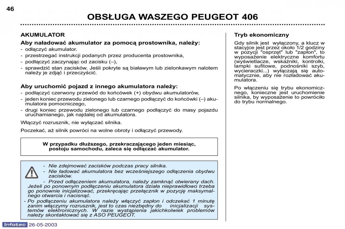 Peugeot 406 instrukcja obslugi / page 39