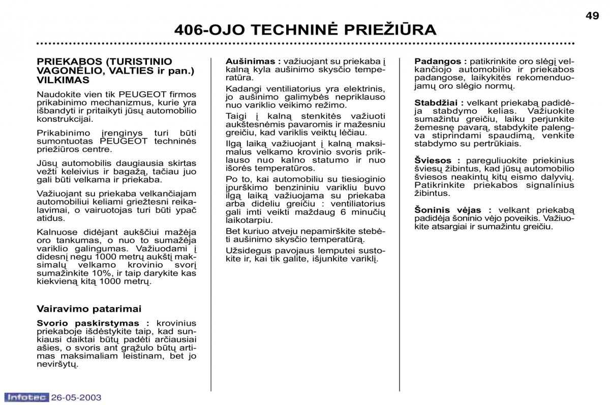 Peugeot 406 instrukcja obslugi / page 42