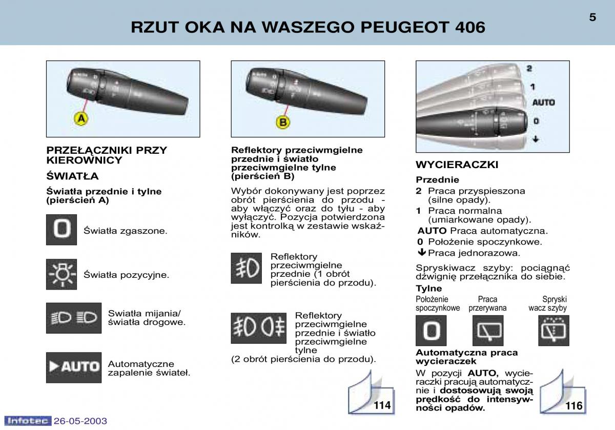 Peugeot 406 instrukcja obslugi / page 43