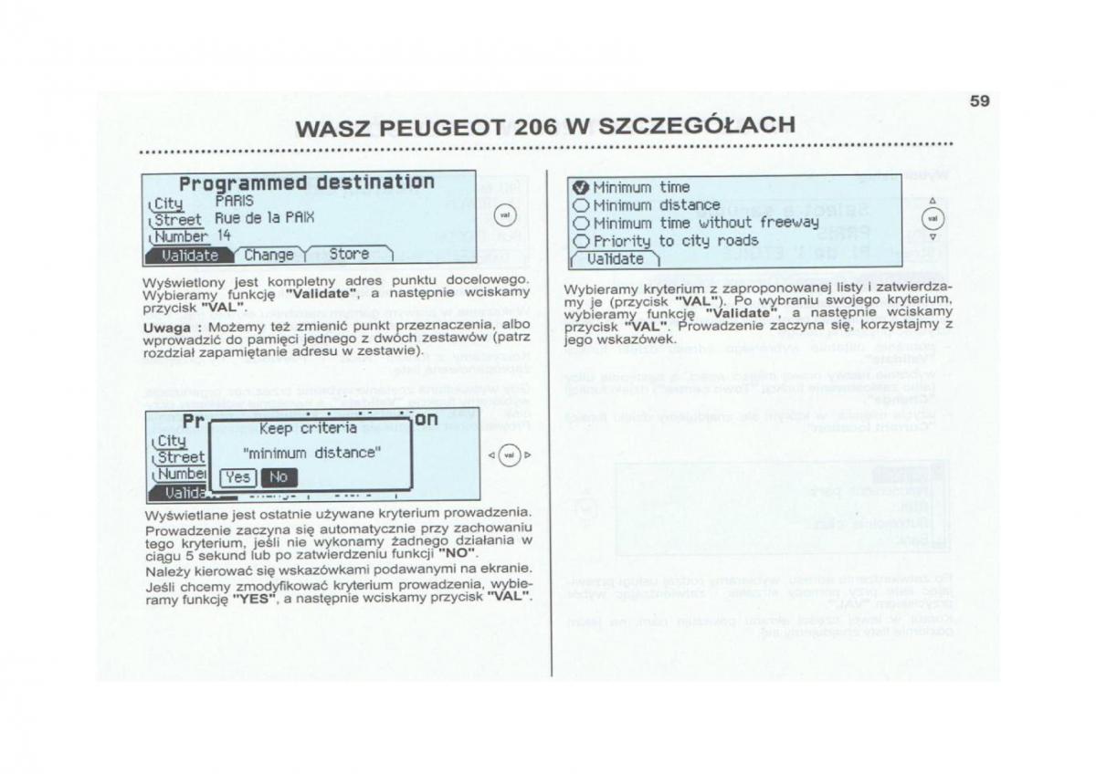 Peugeot 206 instrukcja obslugi / page 60