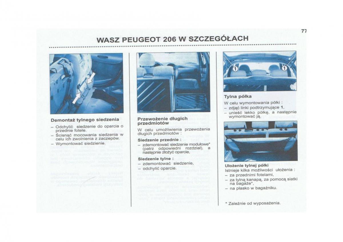 Peugeot 206 instrukcja obslugi / page 78