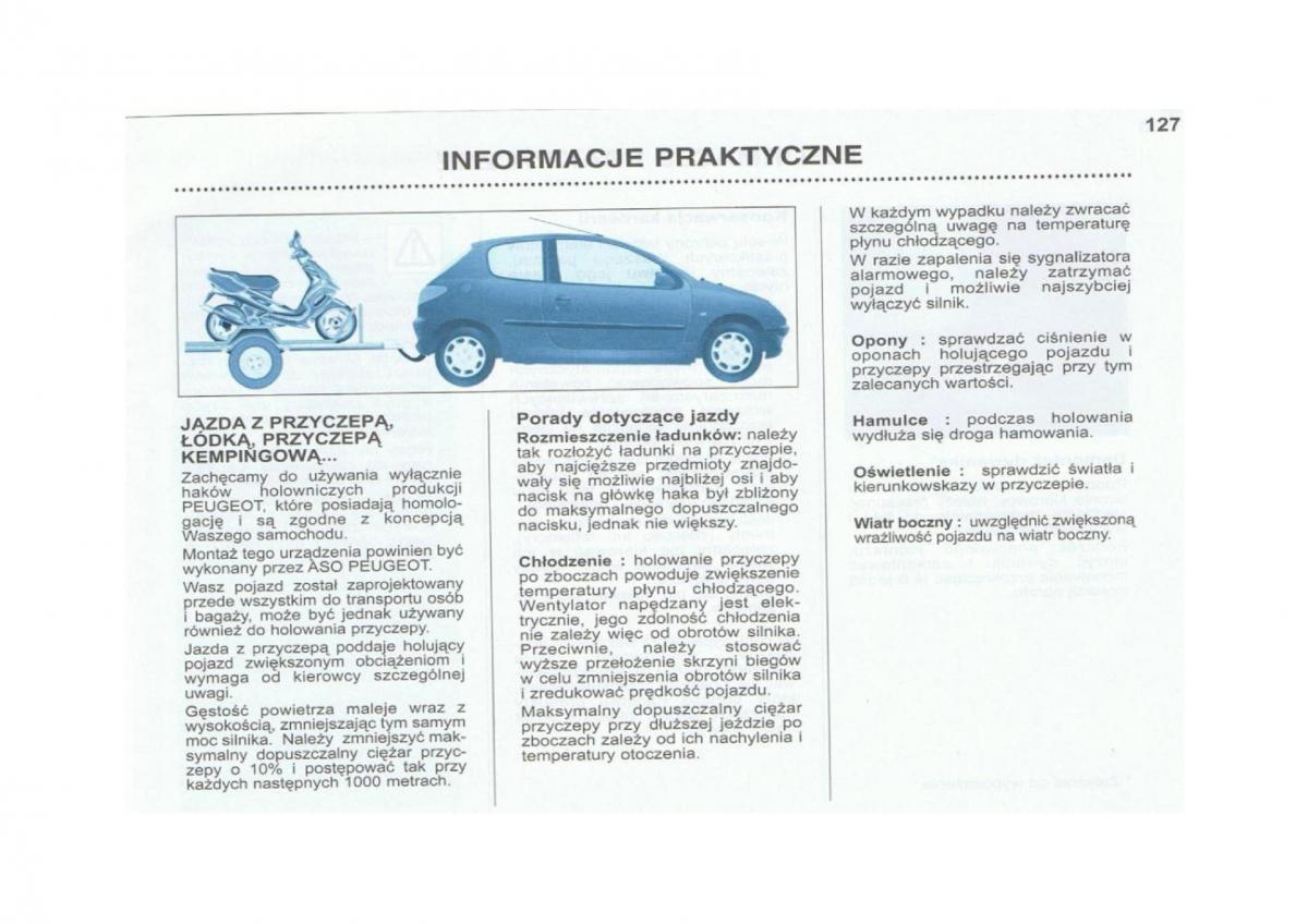 Peugeot 206 instrukcja obslugi / page 128