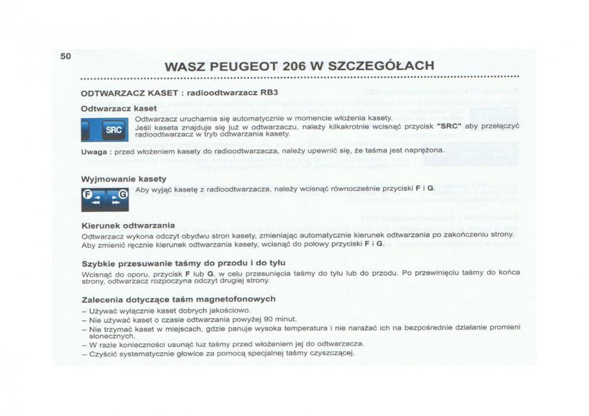 Peugeot 206 instrukcja obslugi / page 51