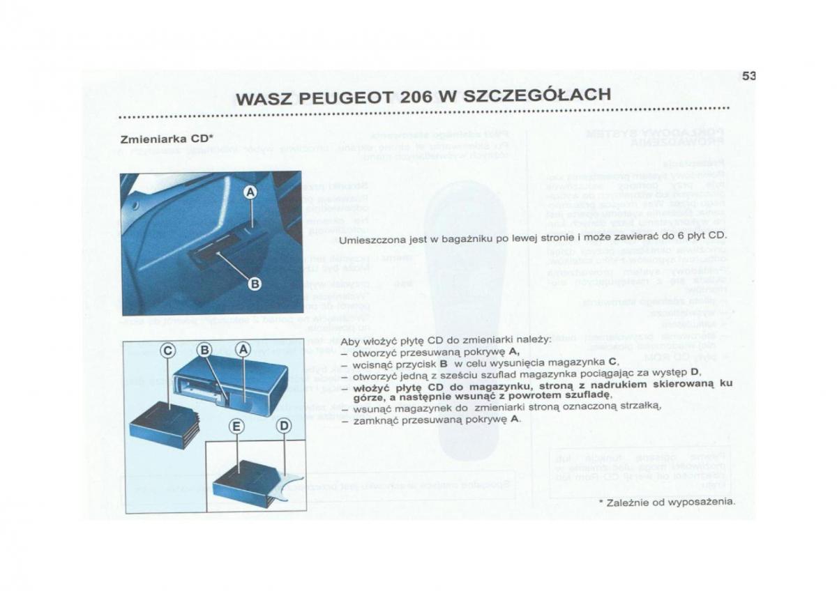 Peugeot 206 instrukcja obslugi / page 54