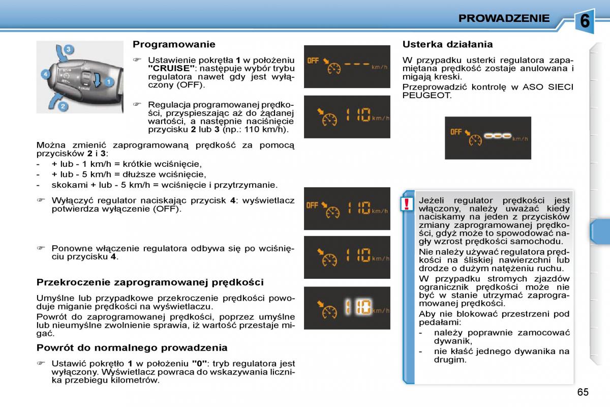 Peugeot 206  instrukcja obslugi / page 62