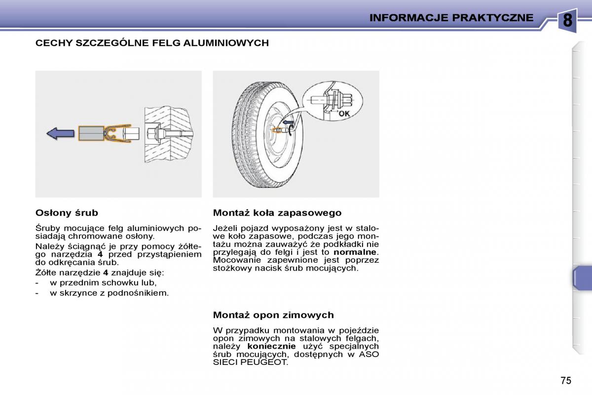 Peugeot 206  instrukcja obslugi / page 72