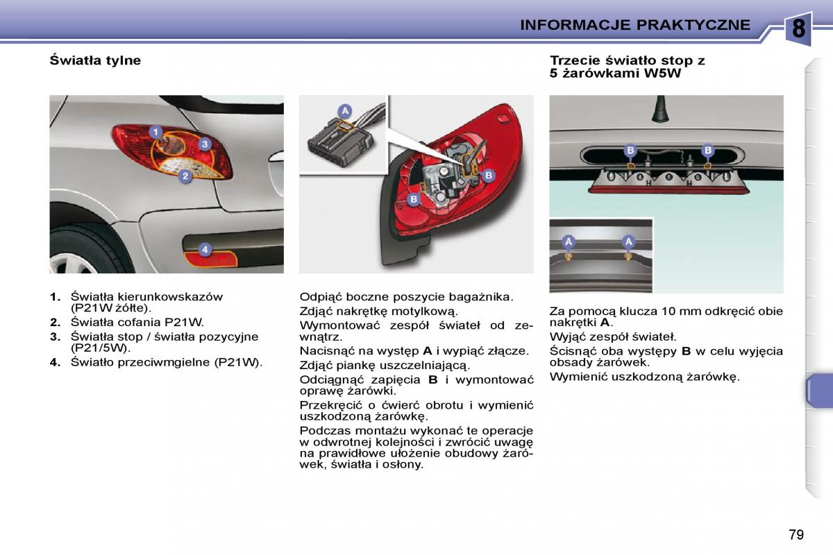 Peugeot 206  instrukcja obslugi / page 76