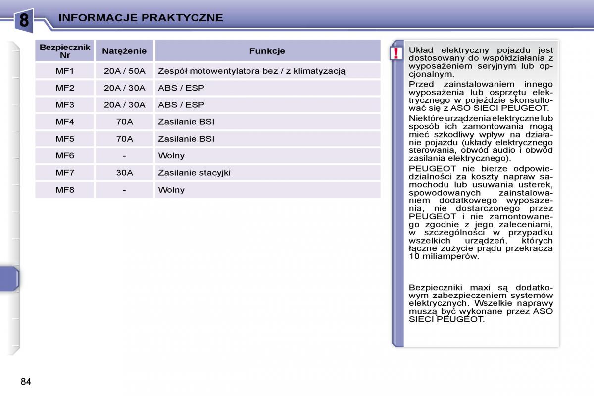 Peugeot 206  instrukcja obslugi / page 81