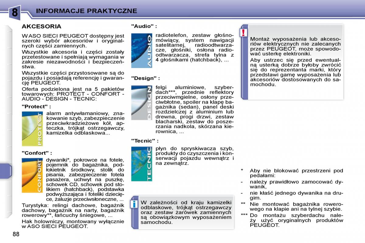 Peugeot 206  instrukcja obslugi / page 85