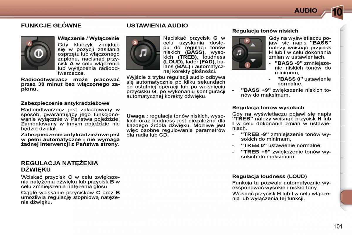 Peugeot 206  instrukcja obslugi / page 95