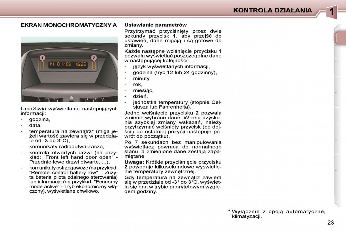 Peugeot 206  instrukcja obslugi / page 20