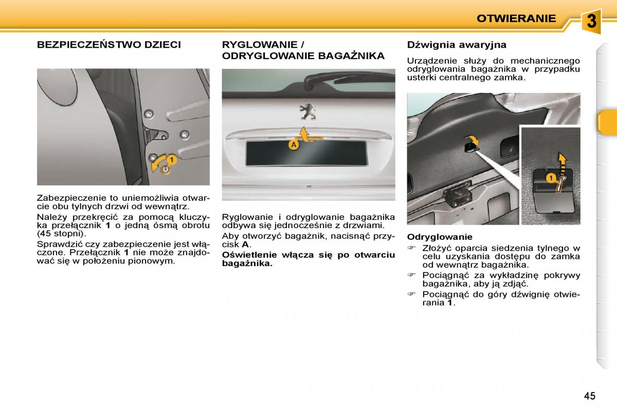 Peugeot 206  instrukcja obslugi / page 42