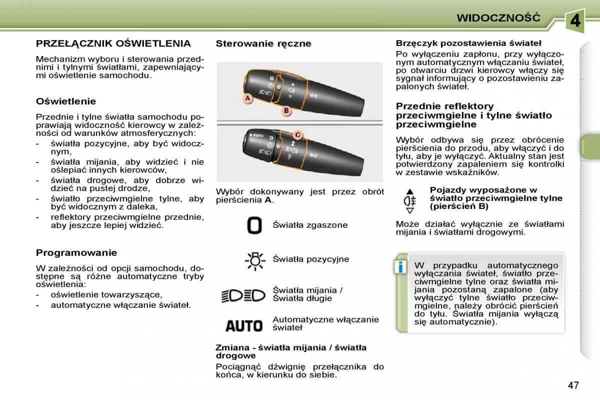 Peugeot 206  instrukcja obslugi / page 44