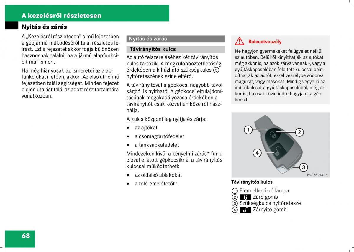 Mercedes Benz B Class W245 Kezelesi utmutato / page 70