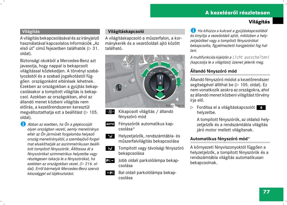 Mercedes Benz B Class W245 Kezelesi utmutato / page 79