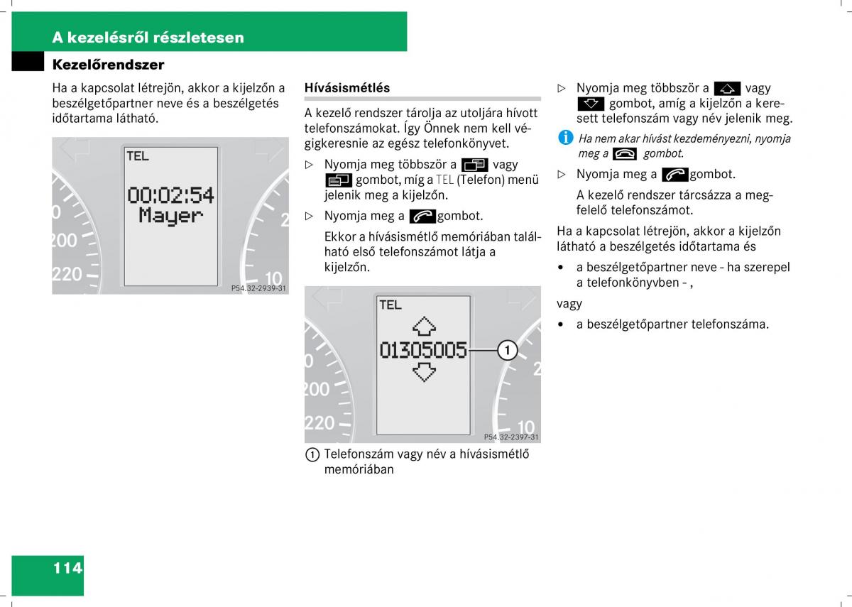 Mercedes Benz B Class W245 Kezelesi utmutato / page 116