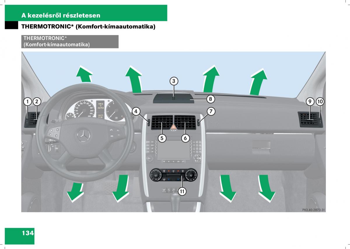 Mercedes Benz B Class W245 Kezelesi utmutato / page 136