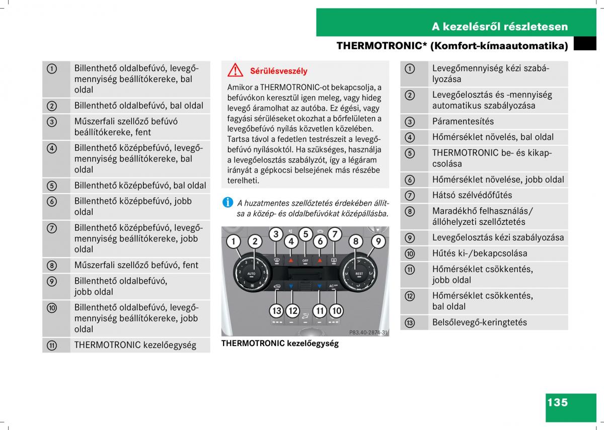 Mercedes Benz B Class W245 Kezelesi utmutato / page 137