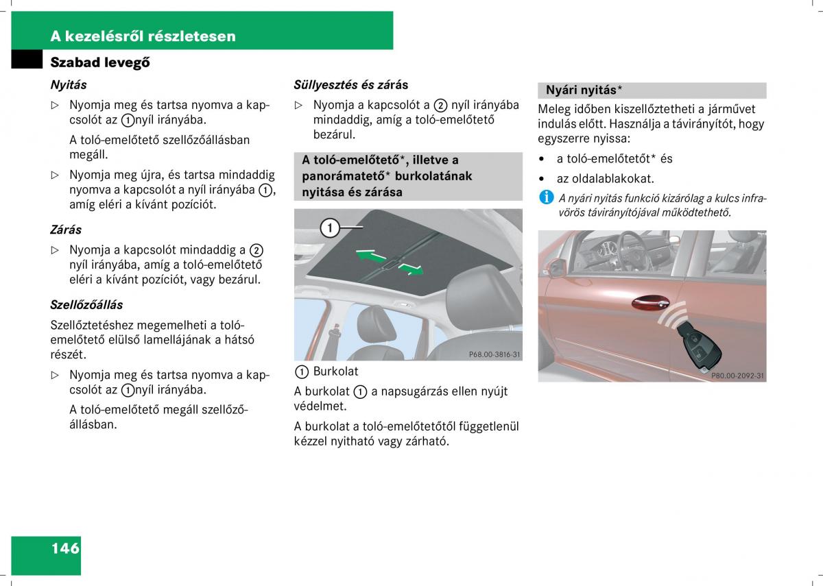 Mercedes Benz B Class W245 Kezelesi utmutato / page 148