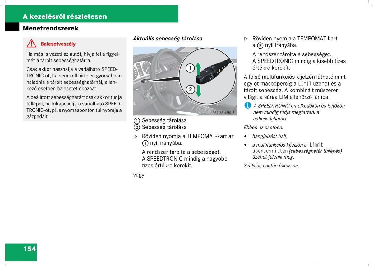 Mercedes Benz B Class W245 Kezelesi utmutato / page 156