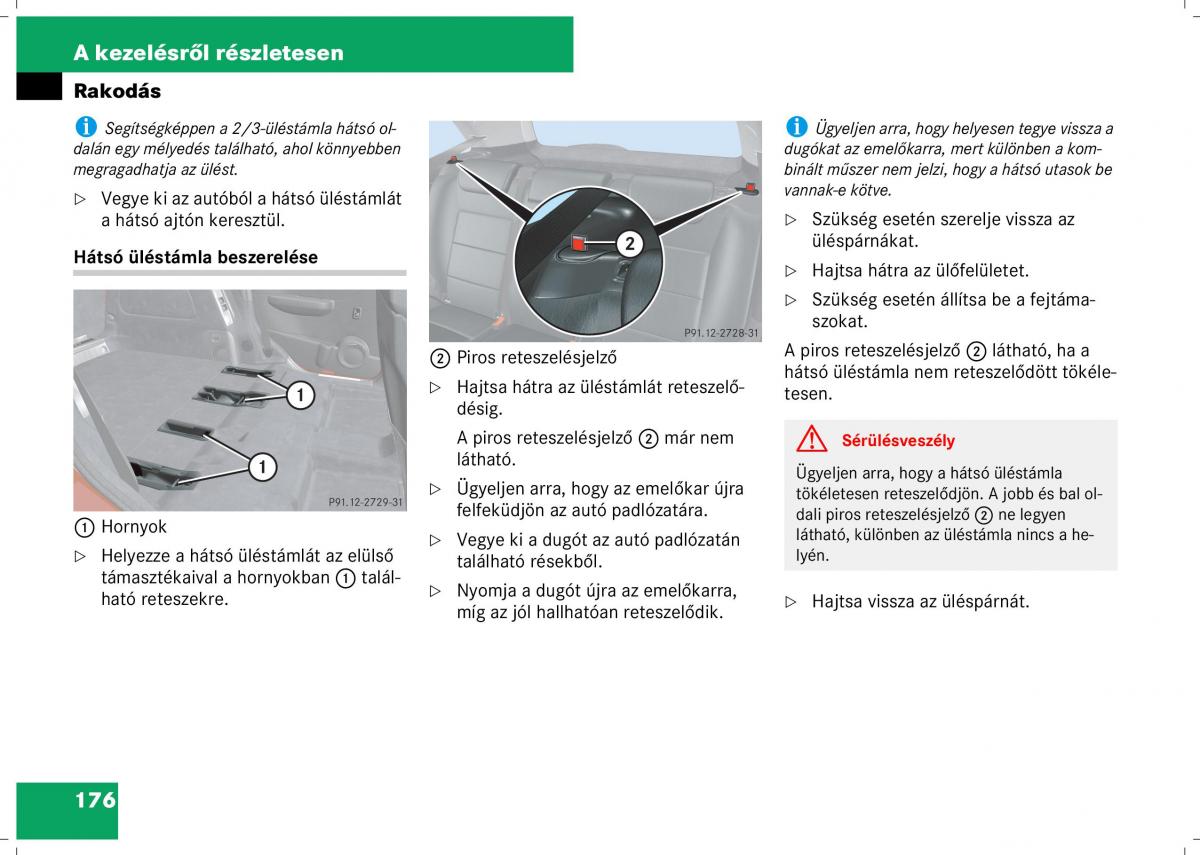 Mercedes Benz B Class W245 Kezelesi utmutato / page 178