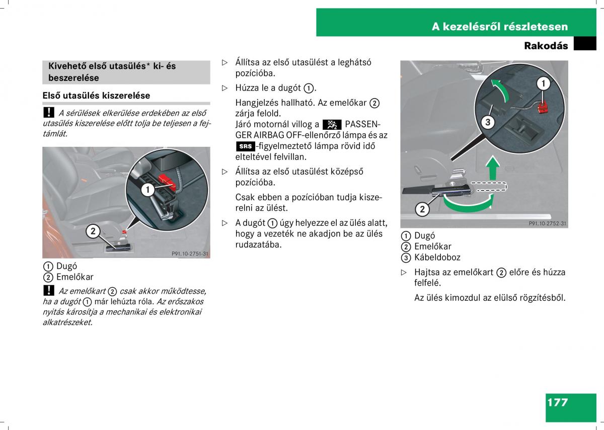 Mercedes Benz B Class W245 Kezelesi utmutato / page 179