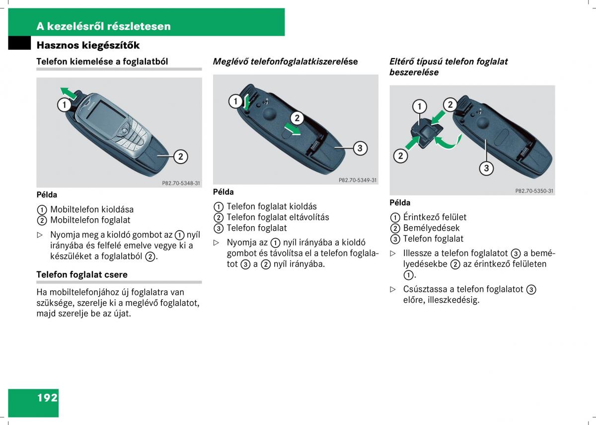 Mercedes Benz B Class W245 Kezelesi utmutato / page 194