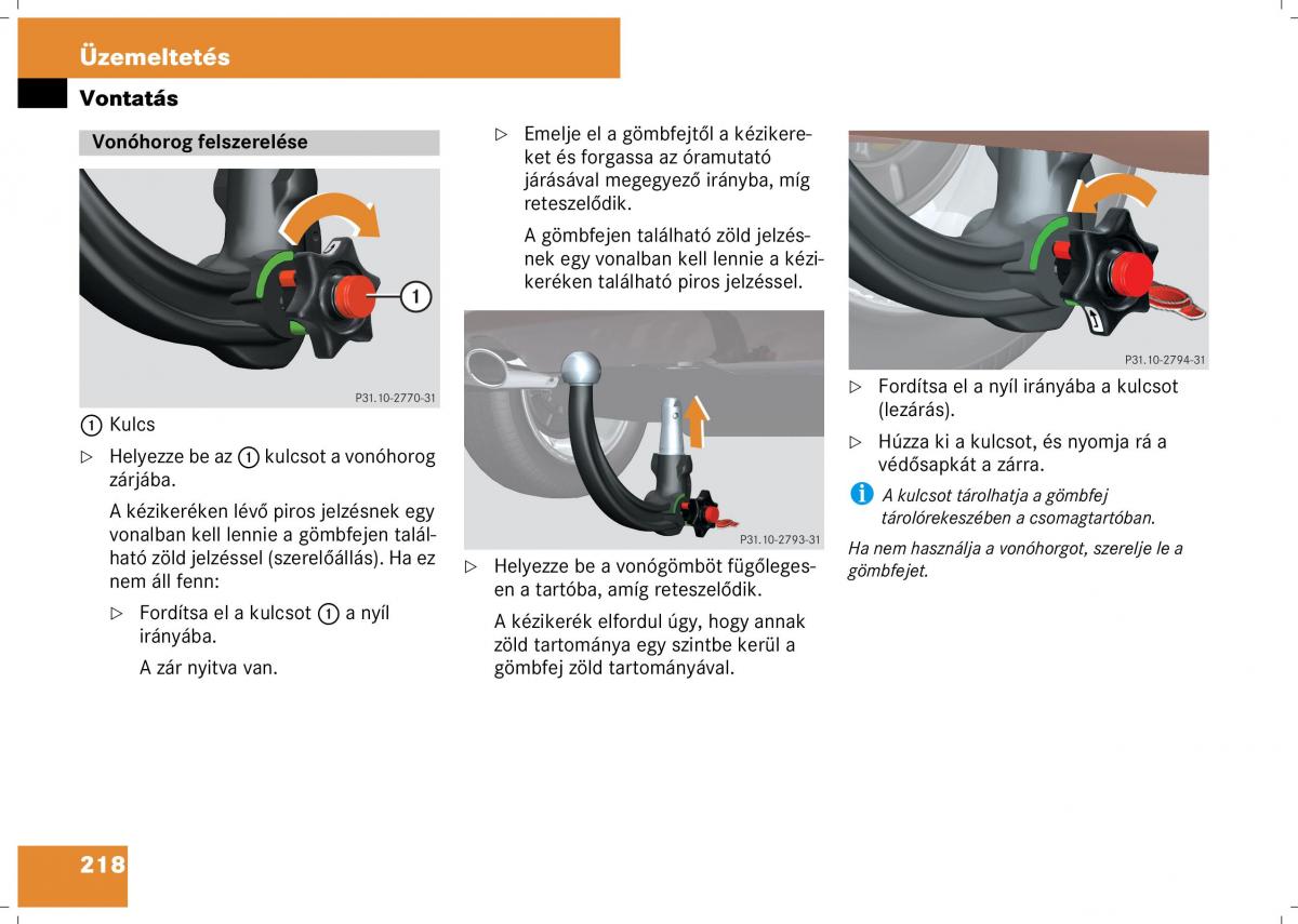 Mercedes Benz B Class W245 Kezelesi utmutato / page 220