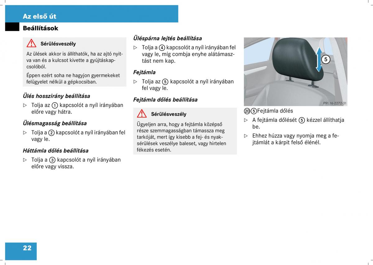 Mercedes Benz B Class W245 Kezelesi utmutato / page 24