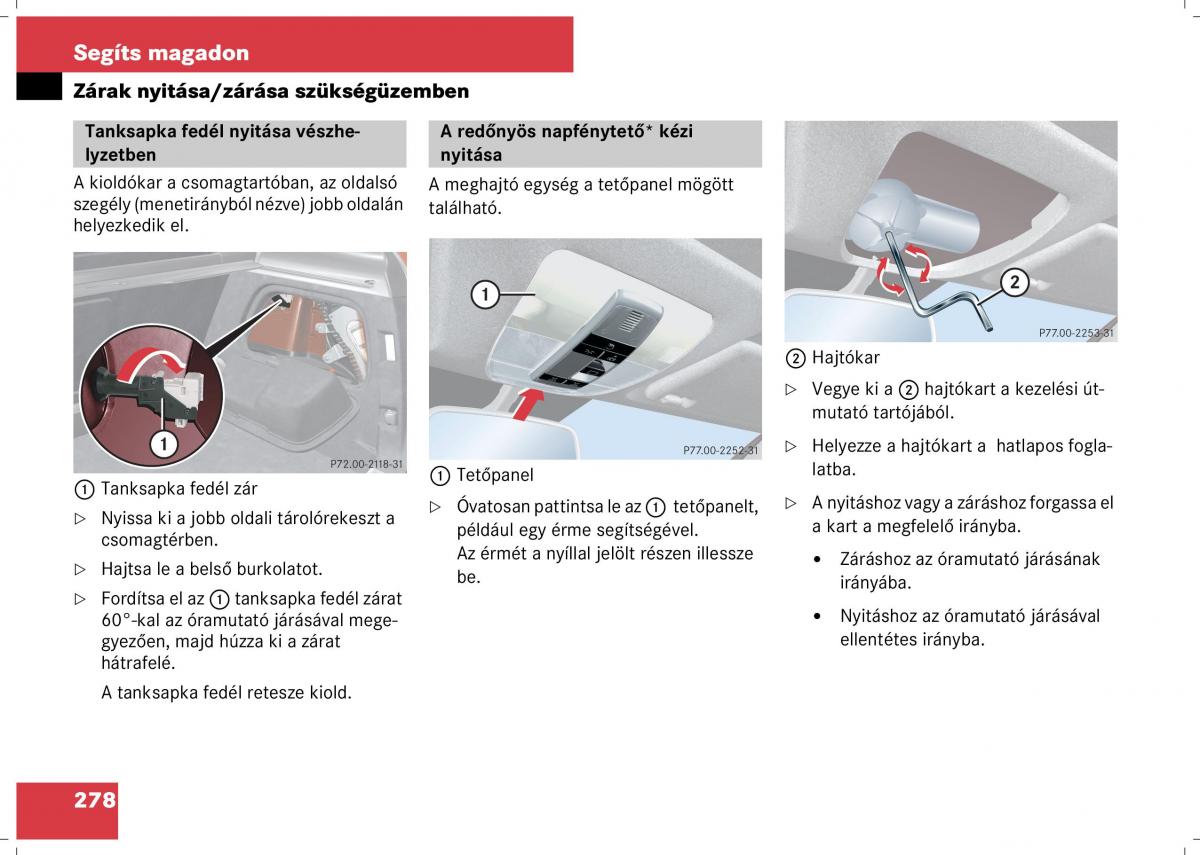 Mercedes Benz B Class W245 Kezelesi utmutato / page 280