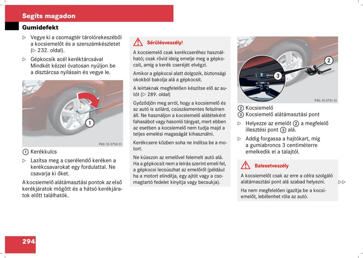 Mercedes Benz B Class W245 Kezelesi utmutato / page 296