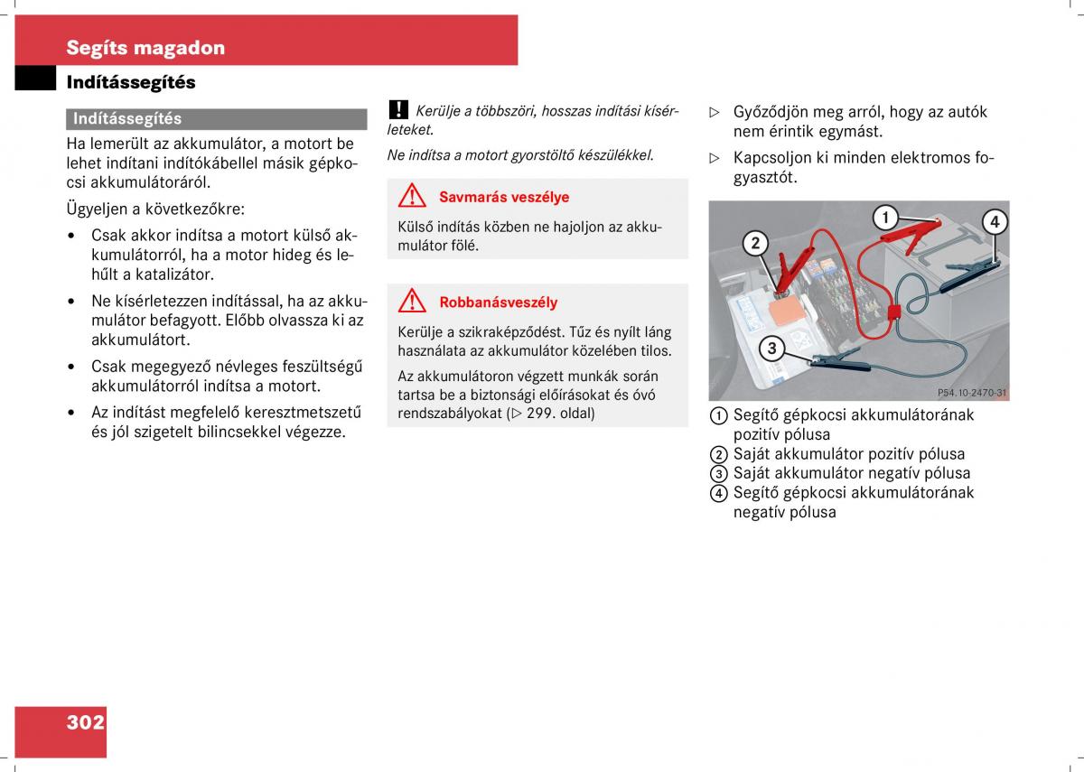 Mercedes Benz B Class W245 Kezelesi utmutato / page 304