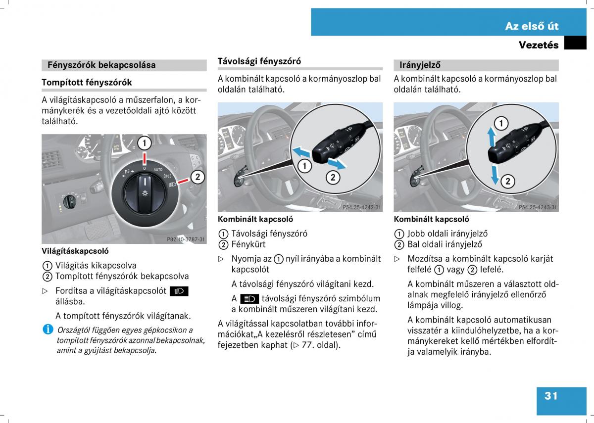 Mercedes Benz B Class W245 Kezelesi utmutato / page 33